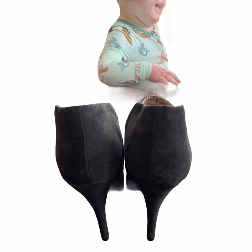 Mossimo | Suede Zip-Up High-Heel Ankle Boots | 9 - Picture 6 of 6